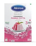 Meron Strawberry Panna Cotta | Instant Dessert Mix | Natural Flavour & Colour | Vegan | 3 Easy Steps | 100g