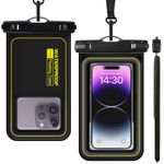 IP68 Waterproof Phone Pouch Floating: Travel Essentials Cruise Ship 2024 Dry Bag for Vacation Beach Kayak Boat Accessories, Holiday Essentials Case for iPhone 15 14 13 12 11 Plus Pro Max Galaxy Pixel