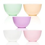 Face Mask Mixing Bowl Silicone for Jelly Mask Mud Mask DIY face mask Bowl Multi Colors 4.5 inches (Pack of 5)