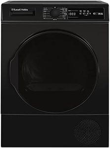 Russell Hobbs, Freestanding Electric Heat Pump Condenser Tumble Dryer, 9KG Capacity 15 Programmes 3 Heat Settings LED Display Anti-crease Child Lock Black Clothes Dryer RH9HPTD111B
