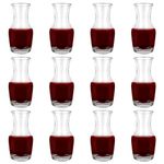 CRUKASE Wine Decanter, 12 Pack Wine Carafe Single Serving Small Decanter Mini Individual Glass Wine Decanter Carafe Pitcher for Wine Dinner Parties Tasting Bar Restaurant 6 oz