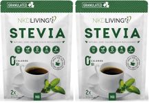 NKD Living Stevia Sweetener Granules 1kg – Natural Plant-Based Sweetener – Zero Calorie, Non-GMO, Keto & Vegan Friendly (Pack of 2)