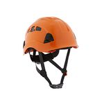 Jackson Safety CH-400V Hard Hat, Industrial"Climbing" Style, 6-pt.Suspension, Vented, Orange, 20923