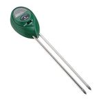 CPEX 3-in-1 Solar Soil Moisture Light and PH Acidity Meter Plant Tester Round Shape Soil Thermometer