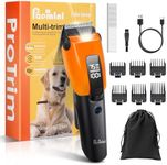 PAPMINI Dog Grooming Kit for Thick Heavy Coats,Dog Clippers for Grooming with LED Display,Heavy Duty Rechargeable Dog Trimmer,Dog Grooming Supplies with Storage Bag,Quiet Cordless Shaver for Cats Pets (Orange)