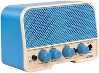 JOYO Mini Practice Guitar Amp Combo 5W Rechargeable Small Guitar Amplifier with Two Channels Bluetooth Headphone Jack(JA-02 II Blue)