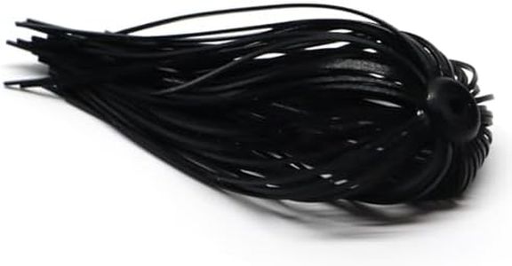 Harmony Fishing – Quick Change Modular Umbrella Skirts for Fishing Jigs, Spinnerbaits, Buzzbaits, Lures, Baits (10 Pack) (Black)