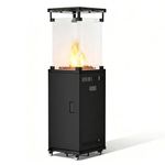 Outdoor Gas Patio Heater - 13kW Powerful Standing Propane Heater with Wheels for Garden - Patio & Outdoor Spaces - Portable Outside Heater Includes Regulator & Hose