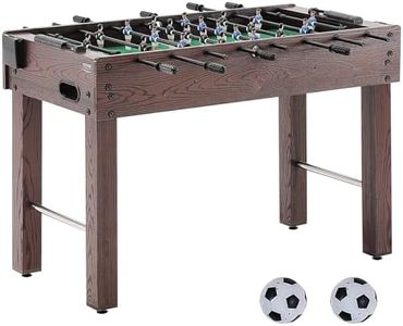 VEVOR Foosball Table, 48 Inch Standard Size for Home, Family, and Game Room, Indoor Soccer Table Set With 2 Balls and 2 Cup Holders