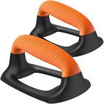 Kipika Push Up Bars, Push up Stands With Thickened Soft Plastic Handle, Stable and Non-Slip Base, Push up Handles Perfect for Floor Strength Training,Black & Orange