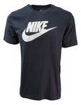Nike Men's Graphics Logo Sportswear T-Shirt, Black/White), Large