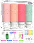 23 Pack Travel Bottles for Toiletries 100 ml, Leak Proof Refillable Squeezable Containers Kits with Clear Zipper Bag and Labels, Portable Silicone Travel Bottles Accessories for Shampoo Conditioner