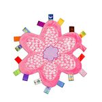 Baby Girls Colorful Taggy Security Blanket Keepsake Newborn Toddlers Flower Shape Soft Blanket Toy - Pink Flower