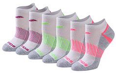 Saucony Women's Selective Cushion Performance Socks (6 & 12 Pairs), White Assorted (6 Pairs), Medium