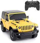 Jeep Wrangler Toy, Rastar 1/24 Scale Jeep Wrangler JL Remote Control RC Car, Jeep Rubicon Model Vehicle for Kids, Yellow