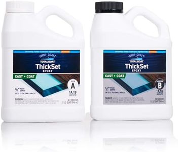 TotalBoat Thickset Deep Pour Epoxy Resin Kit - 2 Quart Crystal Clear Formula for 1/2" - 2” Pours - Fast Cure Epoxy Resin for Casting, River Tables, Flower Preservation, DIY Crafts & Wood Filler