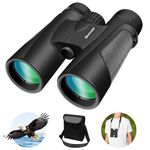 High Power 25X60 Binoculars for Adults Waterproof 60mm Big Eyepiece Fogproof Binoculars with BAK4 Prism FMC Lens for Outdoor Stargazing Hunting Sports Concerts Traveling Wildlife Bird Watching