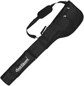 Scott Edward Foldable Golf Club Carry Bag, Portable Sunday Pencil Bag, Lightweight Waterproof Training Case, Holds 7-12 Clubs