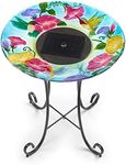 Smart Solar 20224R01 Hummingbird Birdbath, Multicolor