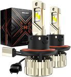 SEALIGHT H13 Led Headlights 28000LM, 800% Brightest 110W Dual Hi/Lo Bulbs,X4 Halogen Replacement Kit with 24 Larger CSP Chips, 9008 LED Lights for Car 6500K Cool White, Plug and Play, Pack of 2