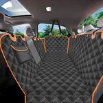 Dog Car Seat Cover - Waterproof, Nonslip, Scratchproof, and Hammock Convertible with Seat Anchors, Side Flaps & Pocket - Fits Most Cars, SUVs, Trucks - Protects Upholstery and Keeps Pets Comfortable