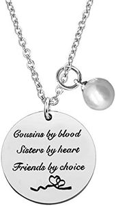 Xiahuyu Cousin Necklace for Women Cousins by Blood Sisters by Heart Friends by Choice Necklace Cousin Gift for Her Friendship Gift Christmas Birthday Gift for Cousin Women