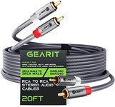 GearIT RCA Cable (20FT) 2RCA Male t