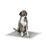 Amazon Basics Carbon Odour-Control Dog and Puppy Training Pads, Leakproof with Quick-Dry Surface, X-Large, Pack of 30, Grey