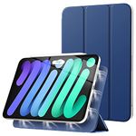 TiMOVO Case for iPad Mini 7 2024 (A17 Pro) / iPad Mini 6 2021, iPad Mini 7th/6th Generation Case 8.3 inch, Strong Magnetic Smart Folio Trifold Stand Cover, Support Apple Pencil Pro - Navy Blue