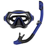 JRing Dry Snorkel Set Panoramic Wide View & Anti-Fog Snorkelling Gear Professional Top Snorkel Package for Adults