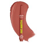 NYX Professional Makeup Fat Matte Smooth Color Lipstick, Creamy Feel, Lip-Smoothing Finish, Shade: 04 Rosy Robe