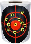 Hybsk Splatter Target Stickers 4 inch Reactive Targets for Shooting with Fluorescent Yellow Impact, Shooting Targets for BB Pellet Airsoft Guns (4 inch,Red)