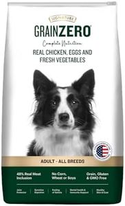Grain Zero Adult Dry Dog Food 1.2kg | Real Chicken, Egg & Vegetables | 48% Meat Inclusion, No Grain Formula, Gluten-Free | Promotes Healthy Skin & Coat | All Breeds