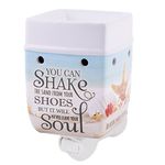 Elanze Designs Shake The Sand from Shoes Beach Ocean Stoneware Electric Plug-in Wax Tart Oil Warmer