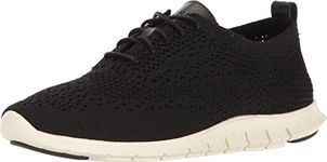 Cole Haan Women's Zerogrand Stitchlite Oxford, Black Knit/Leather, 8.5-B US