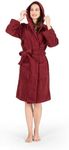 Nine West - Unisex Bathrobe - Made with 100% Turkish Cotton Terry Cloth for Spa & Hotels, High Absorbent & Comfy Hooded Robes