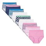 Fruit of the Loom girls Fruit Loom Cotton Bikini Underwear Briefs, 9 Pack - Cotton Assortment, 12 US