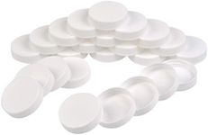 24pcs Plastic Mason Jar Lids Food-Grade Mason Jar Caps, Regular Mouth Plastic Mason Jar Lids, White Plastic Standard Mason Jar Lids Leak Proof, Plastic Canning Lids (White)