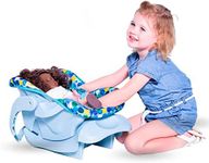 Joovy Doll Or Stuffed Toy Car Seat - Blue Dot