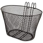 Unisex – Adult's Bike Basket, Black, Normal Metal Mesh Bicycle Basket Waterproof Plasticized Metal Wire Carrier for Man and Woman Bike Quick Release Shopping Basket Black 32cm x 24cm