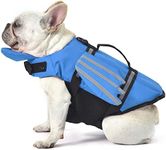 Petglad Dog Life Jacket, Wings Dog Life Vest with Chin Float Rescue Handle for Small Medium Large Dogs, Adjustable High Visibility Flotation Pet Safety Swim Vest for Swimming Boating (Blue, XS)