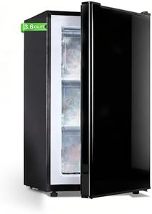 Mini Upright freezer 3.6 Cubic Feet Mini Freezer, Single Door Compact Freezer with Reversible Stainless Steel Door, 3-Speed Temperature Adjustment Small freezer for Home, Glossy Black