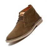 LOUIS STITCH Chukka Boots Men| Suede Leather Boots for Men| High Ankle Boot| Formal Office & Business Wear Shoes | Hiking Boots for Men | Stitch Down Desert Boots | Size-UK08 Green [LSSDSUCKBGOG]