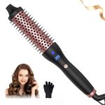 Thermal Brush 3 in 1 hot Brush, 38mm Ceramic Fast Heating Curling Brush Heated Brush, 120-200℃ Negative Ions Heated Round Brush Dual Voltage Travel Heated Hair Brush Styler for Long & Short Hair