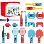 18 in 1 Switch Sport Game Accessories Switch Sport Accessories Bundle Set Somatosensory Set Bundle Accessories Kit 2022 2023 Family Party Package Game Accessories Set With Fishing Rod Sport Lightsaber