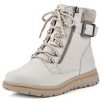 CLIFFS BY WHITE MOUNTAIN Women's Shoes Hearten City Hiker Boot, Winter White/Fabric, 11 Wide