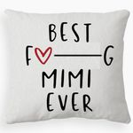 POPOU Best Mimi Gifts Decorative Throw Pillow Case, Mimi Birthday Gifts, Best Mimi Ever Gifts Pillow Case, Gives for Mimi Gifts, 18 x 18 inch Home Decor Cushion Cover