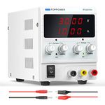 DC Power Supply Variable, 30V 10A Bench Power Supply Lab Adjustable Switching Regulated with 4-Digits LED Power Display,Coarse and Fine Adjustments