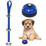 SlowTon Pet Doorbells, 2 Pack Metal Bell Dog Training with Non Skid Rubber Bottoms Puppy Door Bell for Potty Training Go Outside Clear Ring Pup Doggy Pooch Tool Communication Device for Dogs Cats