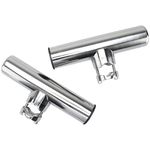 FreeTec Rail Mount Rod Holder Stainless Clamp on Fishing Rod Holder for Rails (2PC 1inch to 1-1/4inch)